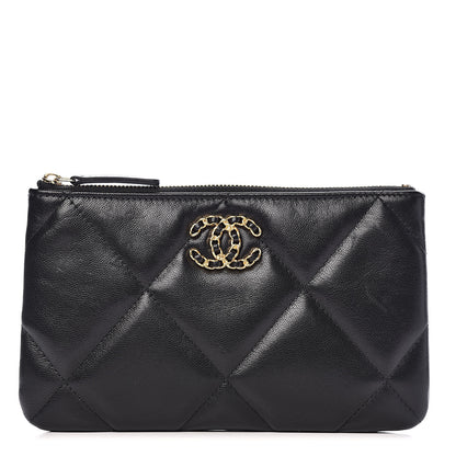 Chanel Goatskin Quilted 19 Cosmetic Case Black 1 of 8
