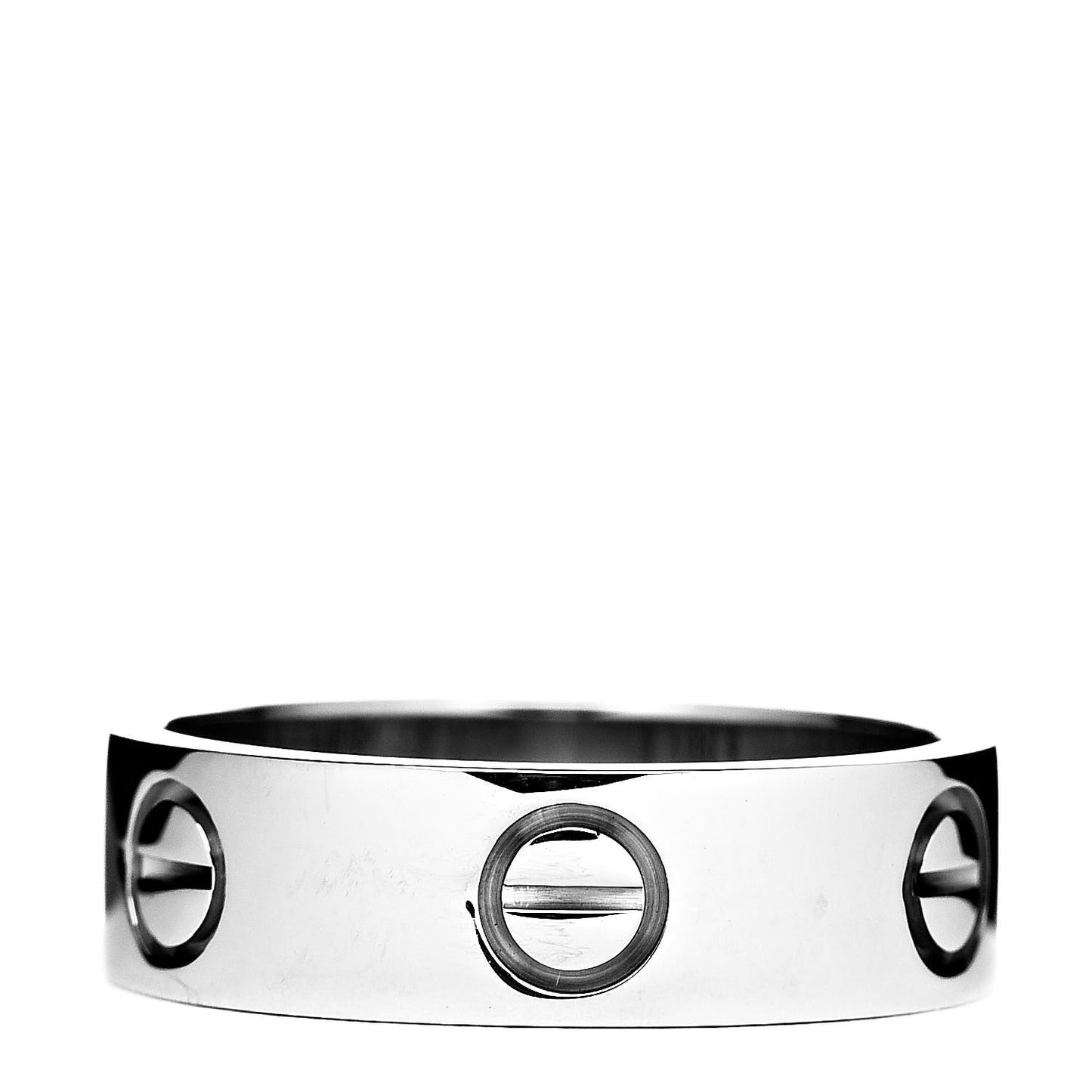 18K White Gold 5.5mm LOVE Ring 52 6