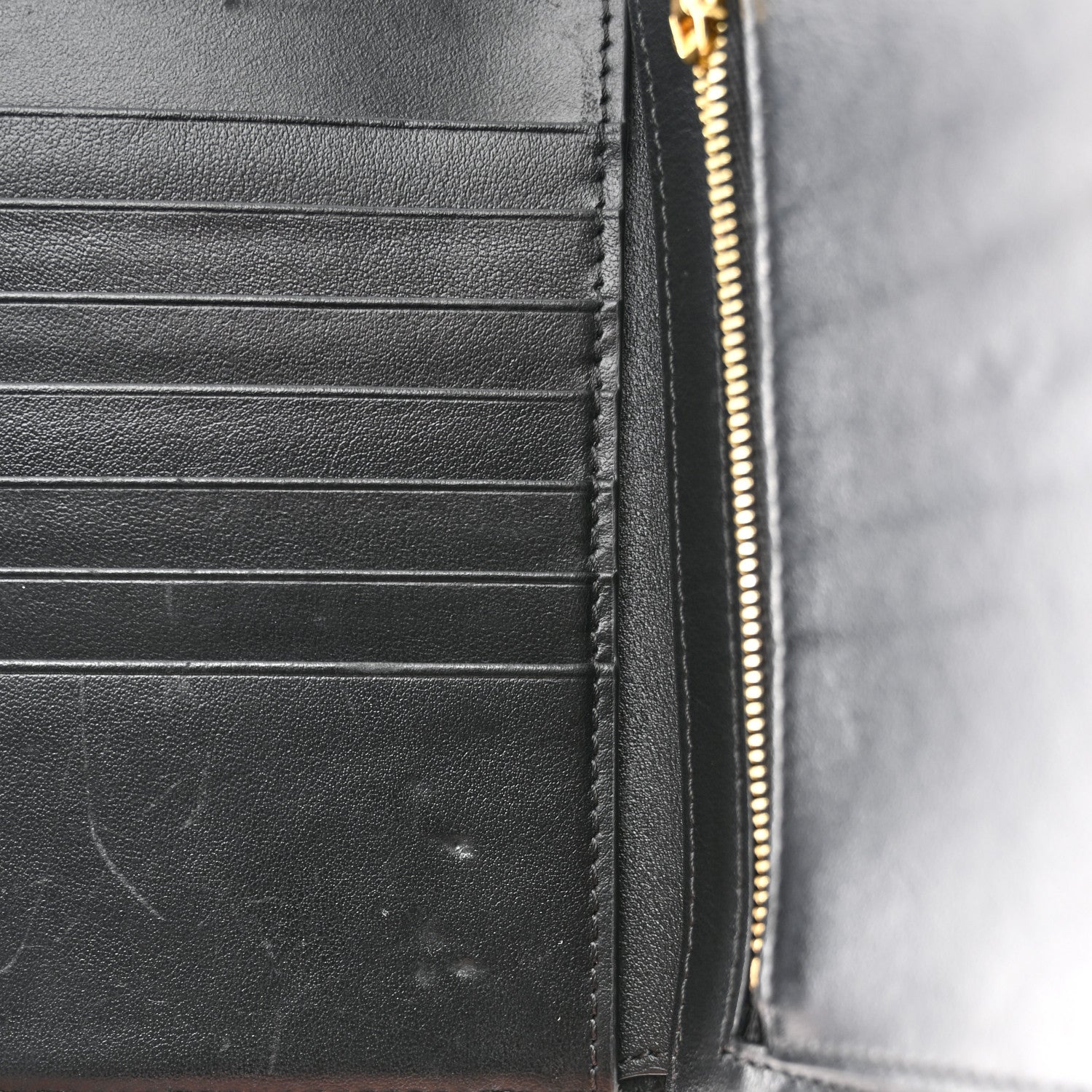 Celine Grained Calfskin Medium Multifunction Strap Wallet Black 8 of 9