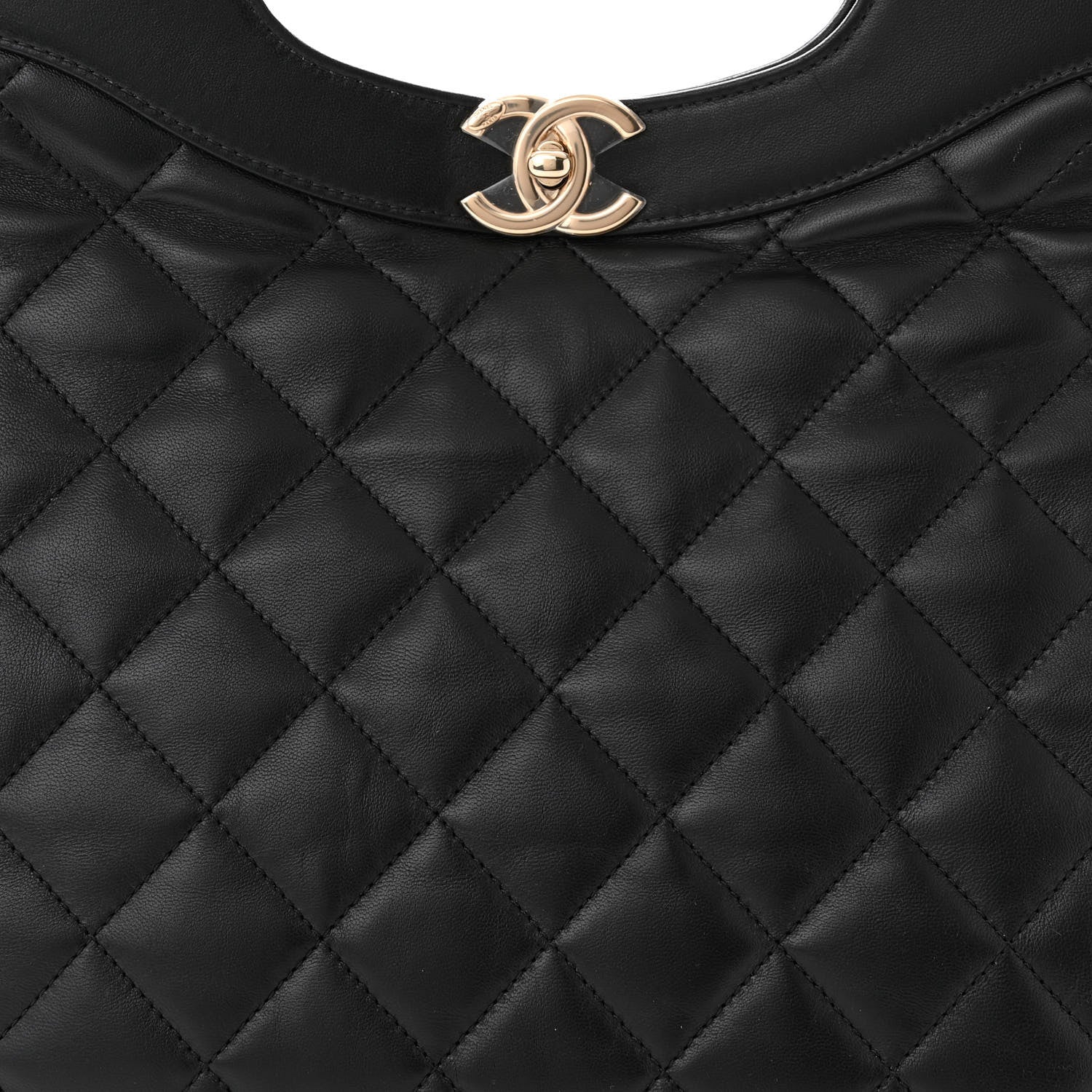 Chanel Lambskin Quilted Large 31 Shopping Bag Black 8 of 10