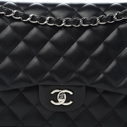 Chanel Lambskin Quilted Jumbo Double Flap Black 18 of 18