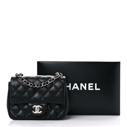 Chanel Lambskin Quilted Mini Square Flap Black 10 of 10