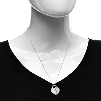 Tiffany Sterling Silver Return to Tiffany Heart Tag Key Pendant Necklace 2 of 4