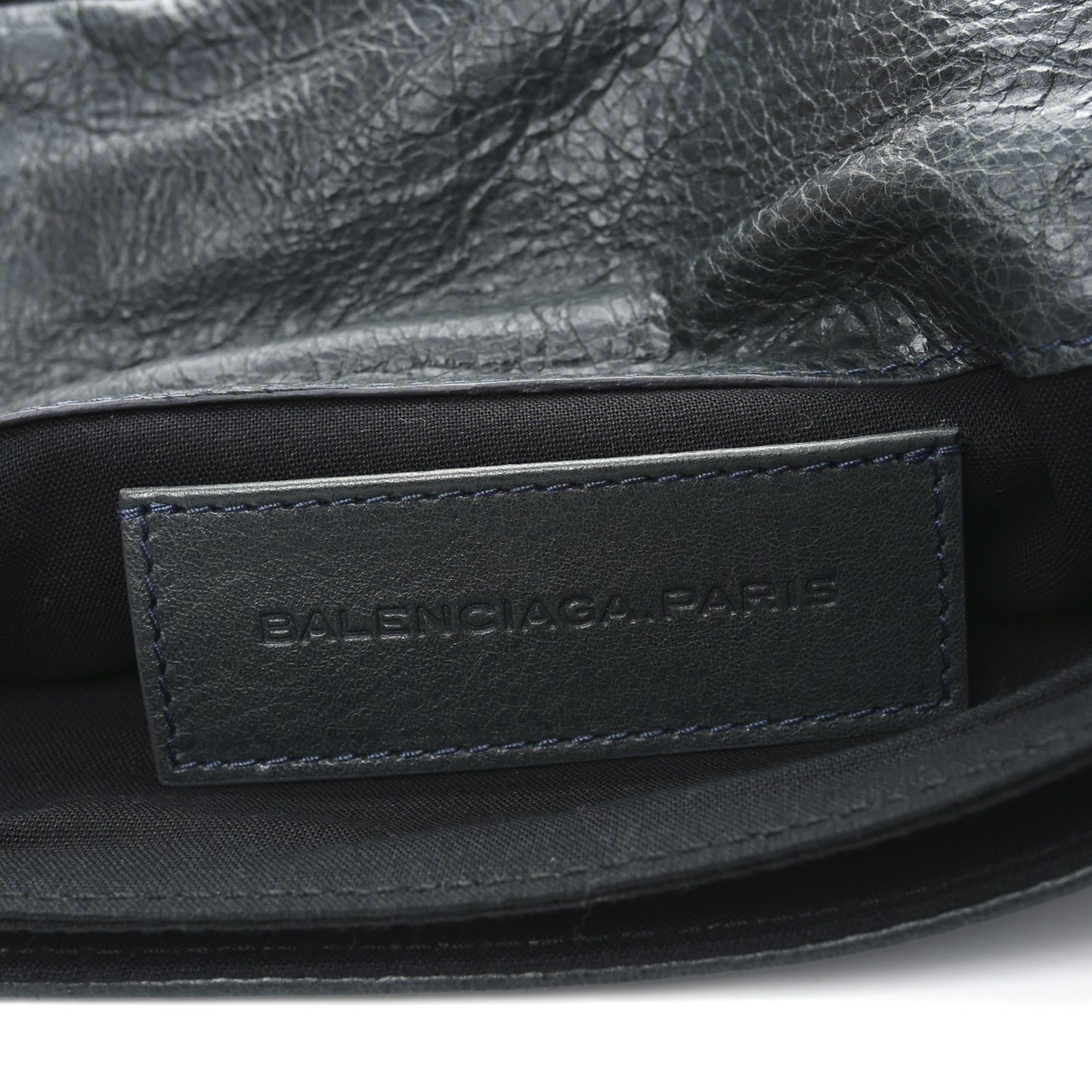 Agneau Giant 21 Silver Hardware Envelope Clutch Anthracite