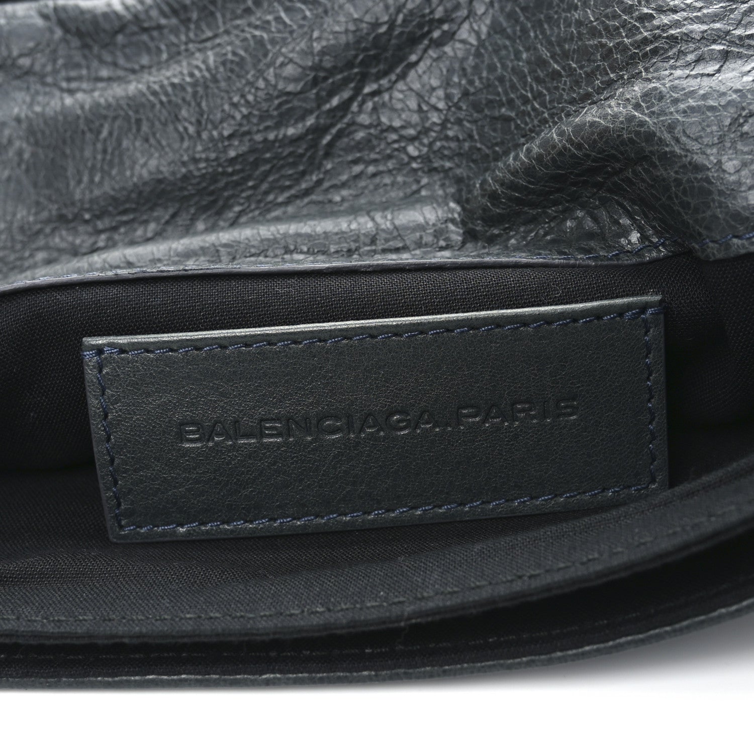 Balenciaga Agneau Giant 21 Silver Hardware Envelope Clutch Anthracite 7 of 11