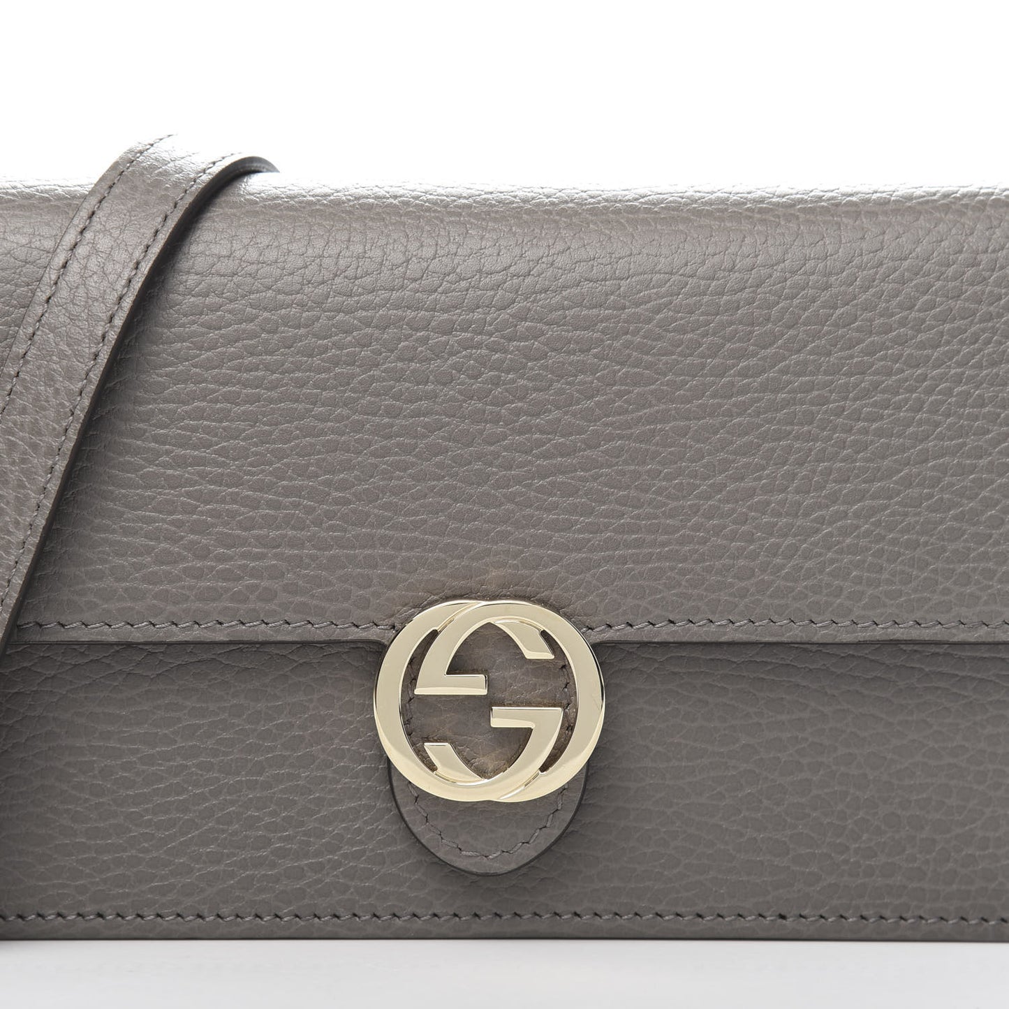 Dollar Calfskin Interlocking G Chain Wallet Loess