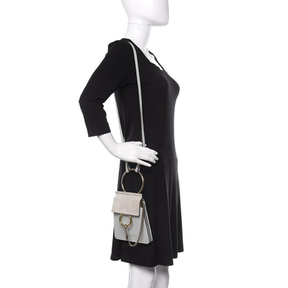 Chloe Suede Calfskin Mini Faye Bracelet Bag Airy Grey 2 of 10