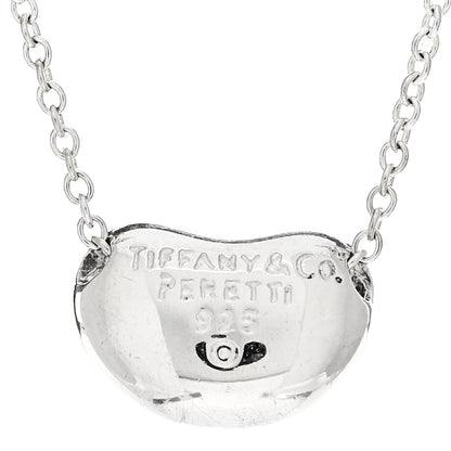 Tiffany Sterling Silver 11mm Elsa Peretti Bean Pendant Necklace 4 of 4