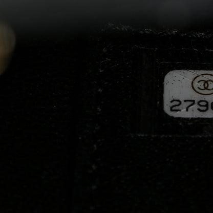 Chanel Tweed Calfskin Quilted Medium CC Filigree Flap Black 7 of 11