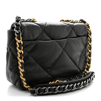 Chanel Lambskin Quilted Medium Chanel 19 Flap Dark Brown 3 of 11