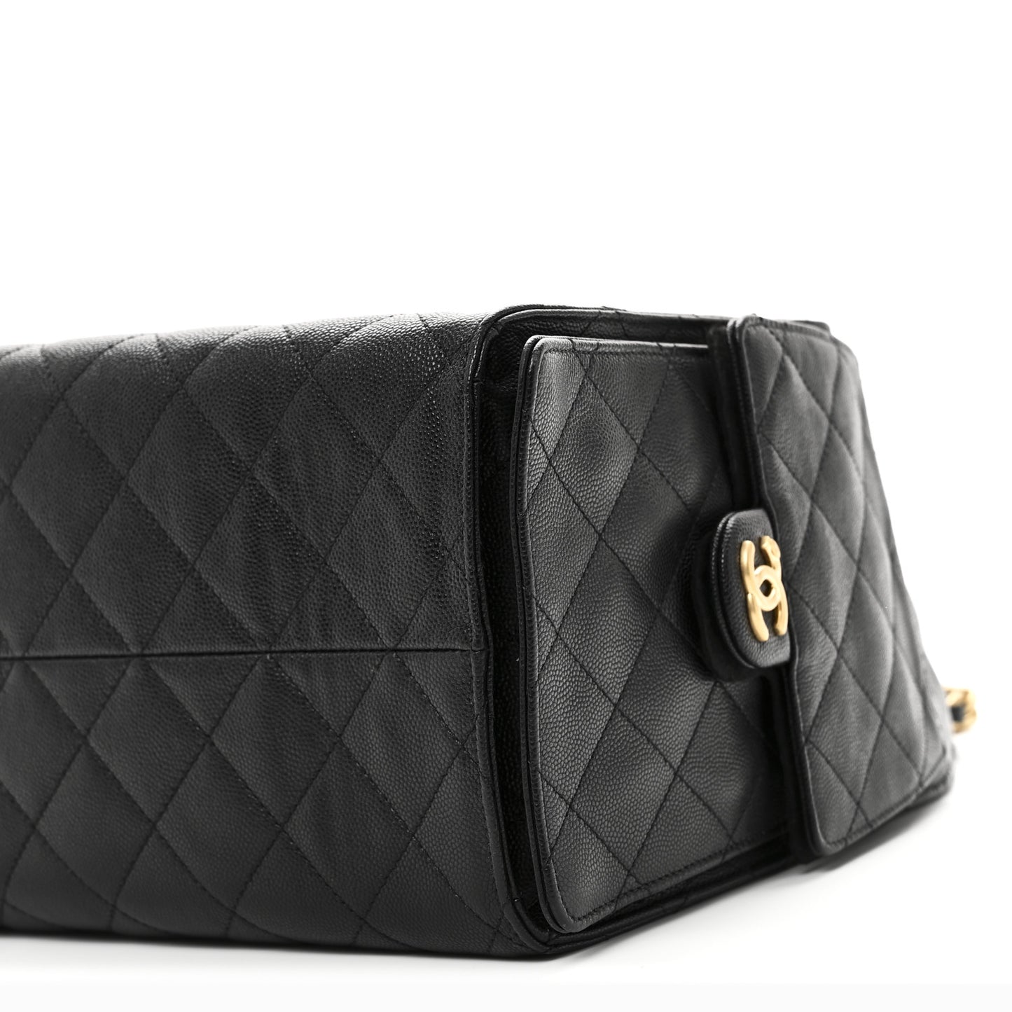 Caviar Quilted Medium Chanel 25 Handbag Black
