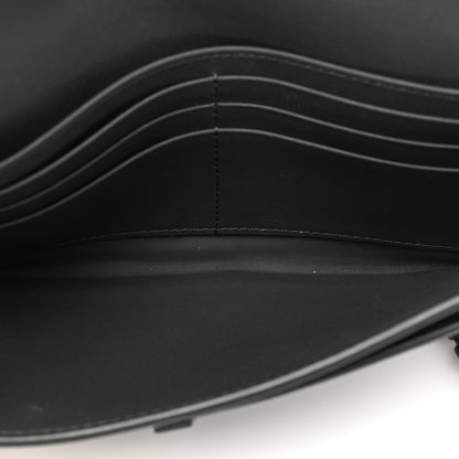 Christian Dior Ultra Matte Calfskin Saddle Chain Wallet Pouch Black 7 of 13