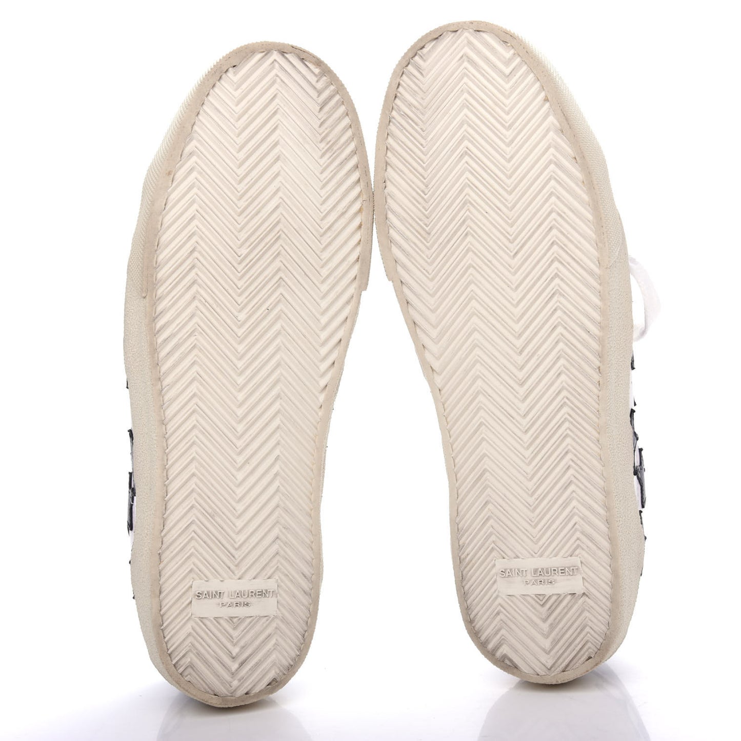 Calfskin Star Court Sneakers 40 White Black