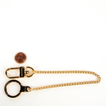 Louis Vuitton Metal Pochette Extender Key Ring Chain Gold 2 of 5