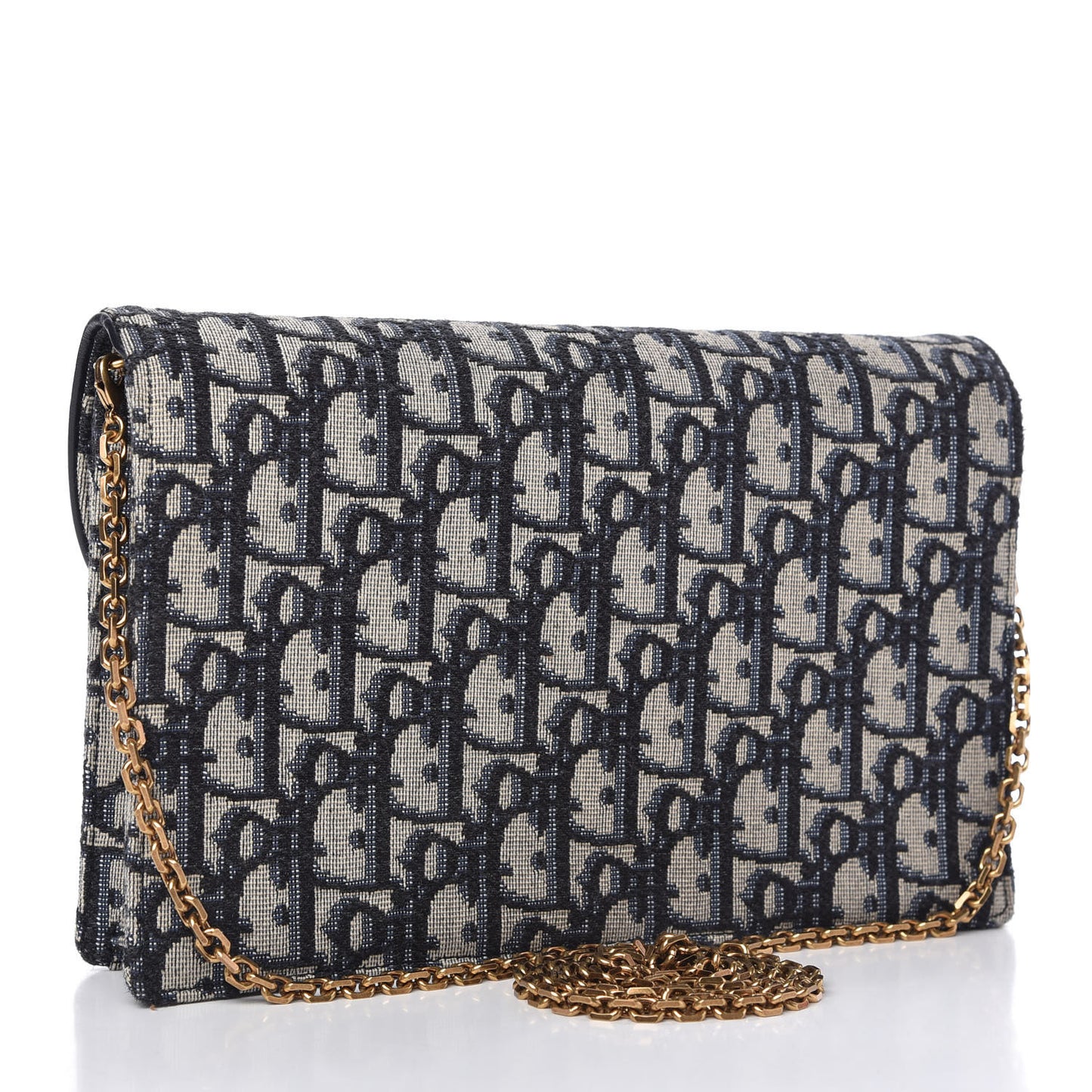 Oblique Saddle Chain Pouch Blue