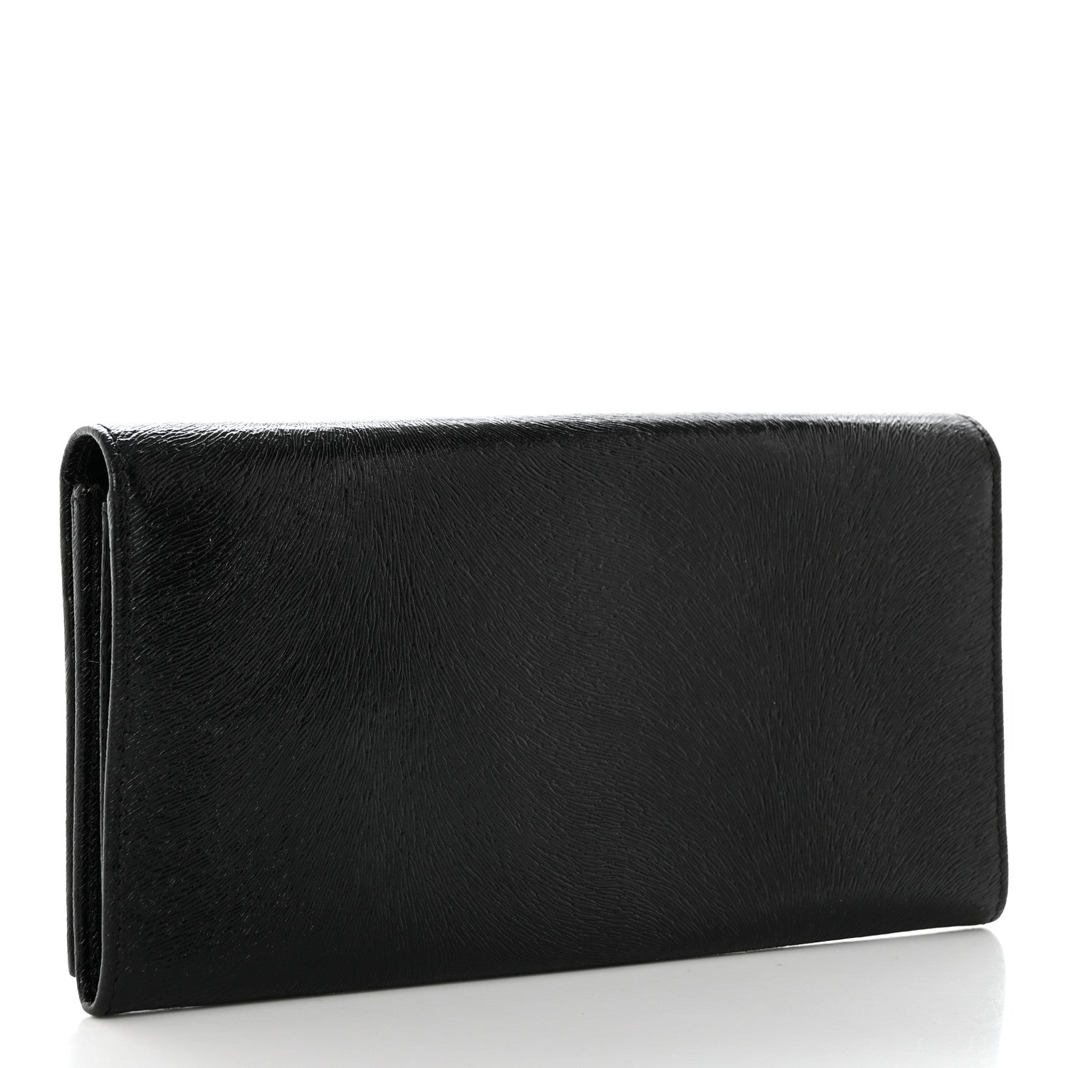 Fendi Shiny Calfskin Continental Wallet Black 3 of 9