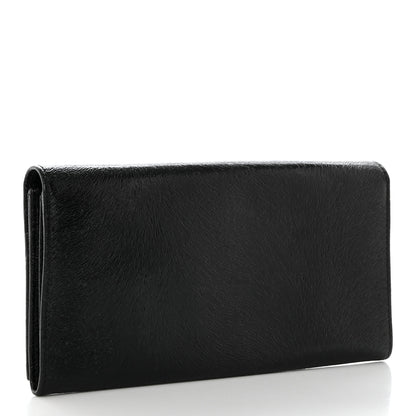 Fendi Shiny Calfskin Continental Wallet Black 3 of 9
