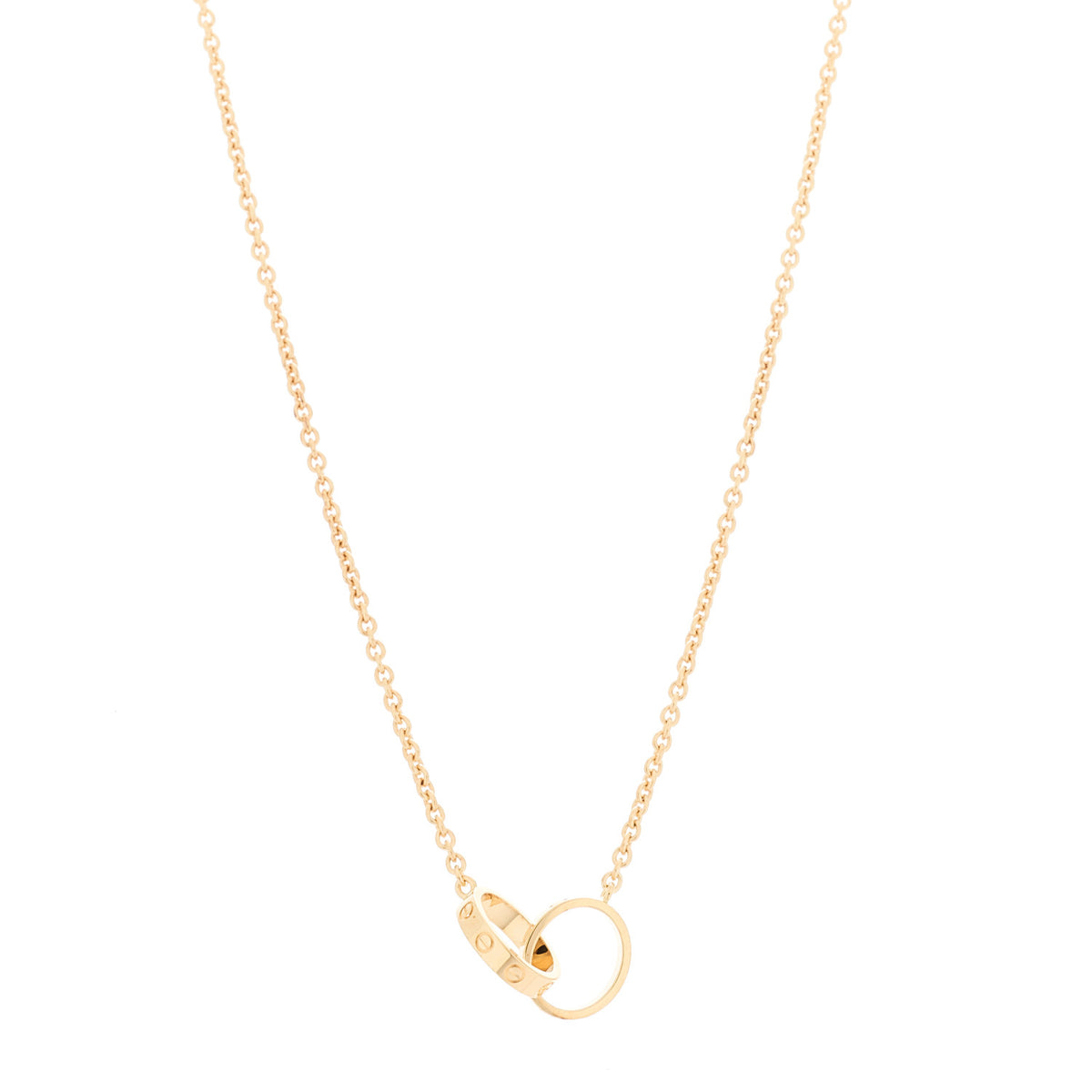 18K Yellow Gold Interlocking LOVE Necklace