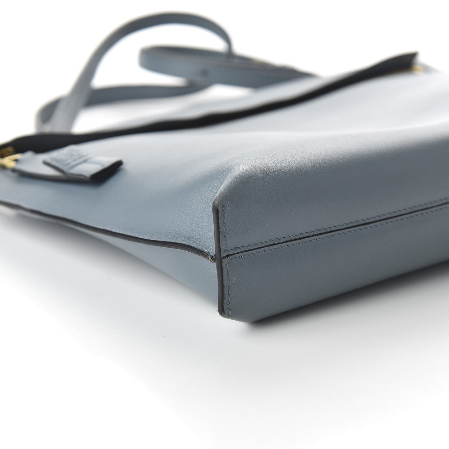 Calfskin T Pouch Bag Stone Blue