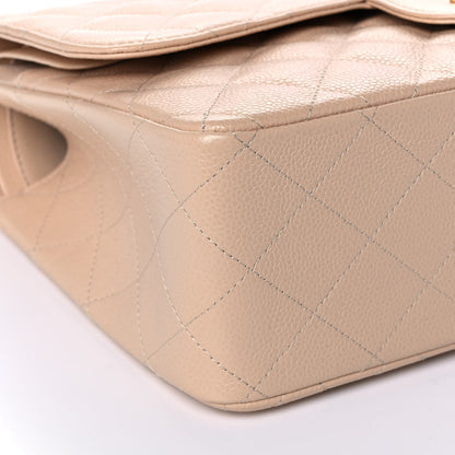 Chanel Caviar Quilted Jumbo Double Flap Beige Clair 8 of 11
