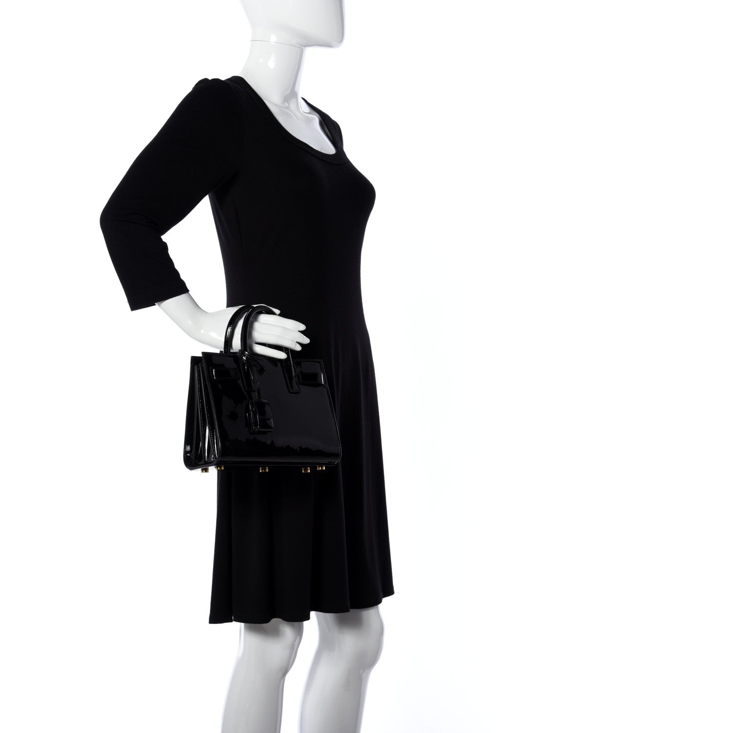 Saint Laurent Vernice Diamond Calfskin Nano Sac de Jour Black 3 of 6