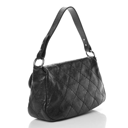 Chanel Glazed Calfskin Stitched On The Road Flap Black 3 of 14