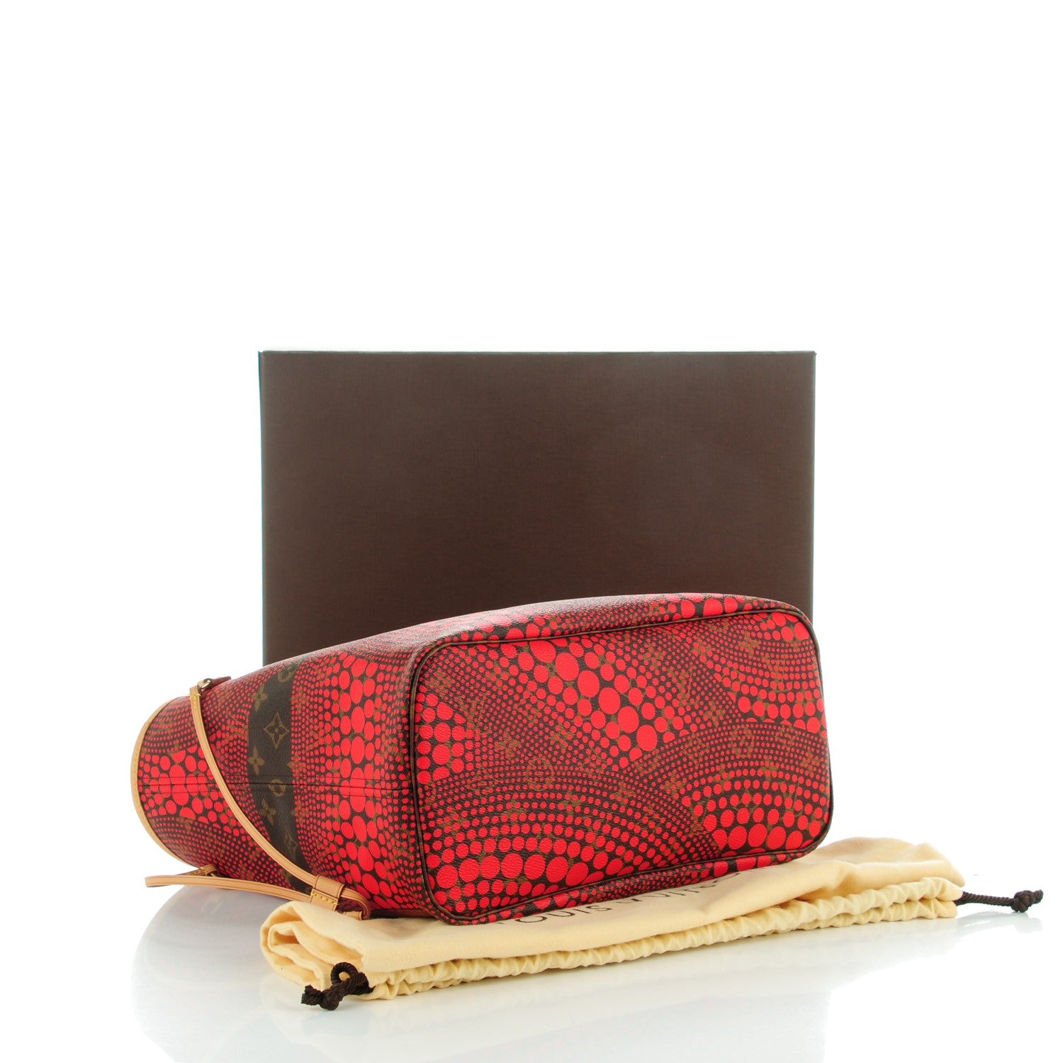 Louis Vuitton Monogram Kusama Waves Neverfull MM Red 4 of 7
