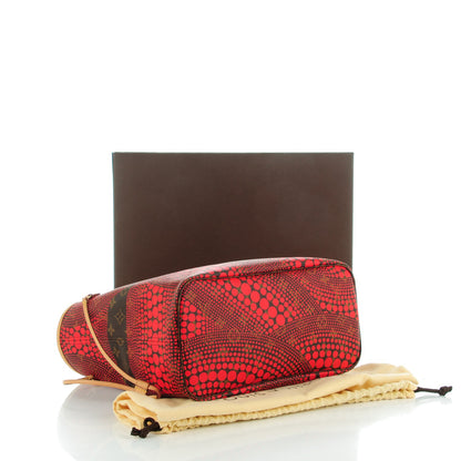 Louis Vuitton Monogram Kusama Waves Neverfull MM Red 4 of 7