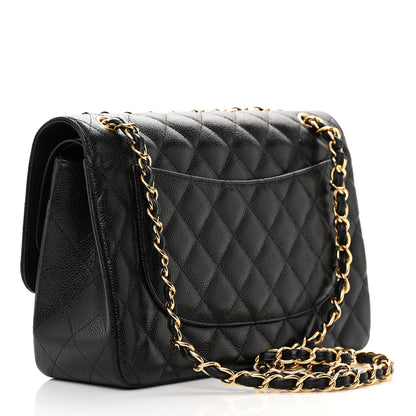 Chanel Caviar Quilted Jumbo Double Flap Black 3 of 11