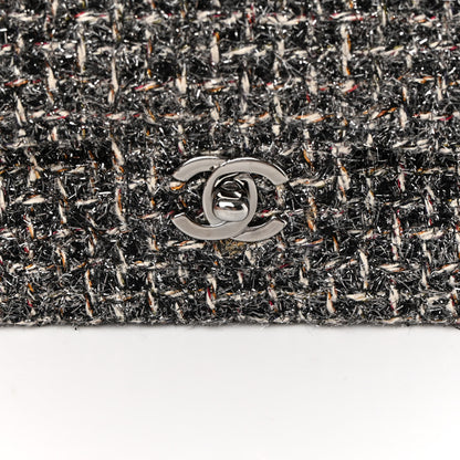 Chanel Metallic Tweed Medium Double Flap Black White 20 of 20