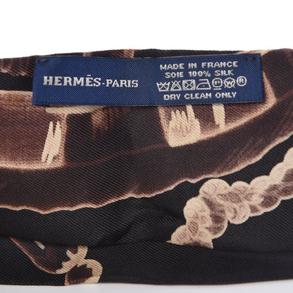 Hermes Silk Les Cles Twilly Black 3 of 3