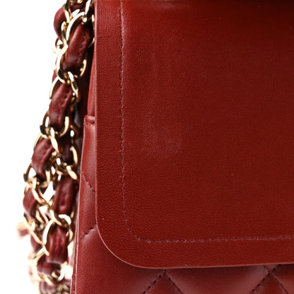 Chanel Lambskin Quilted Jumbo Double Flap Burgundy 17 of 19