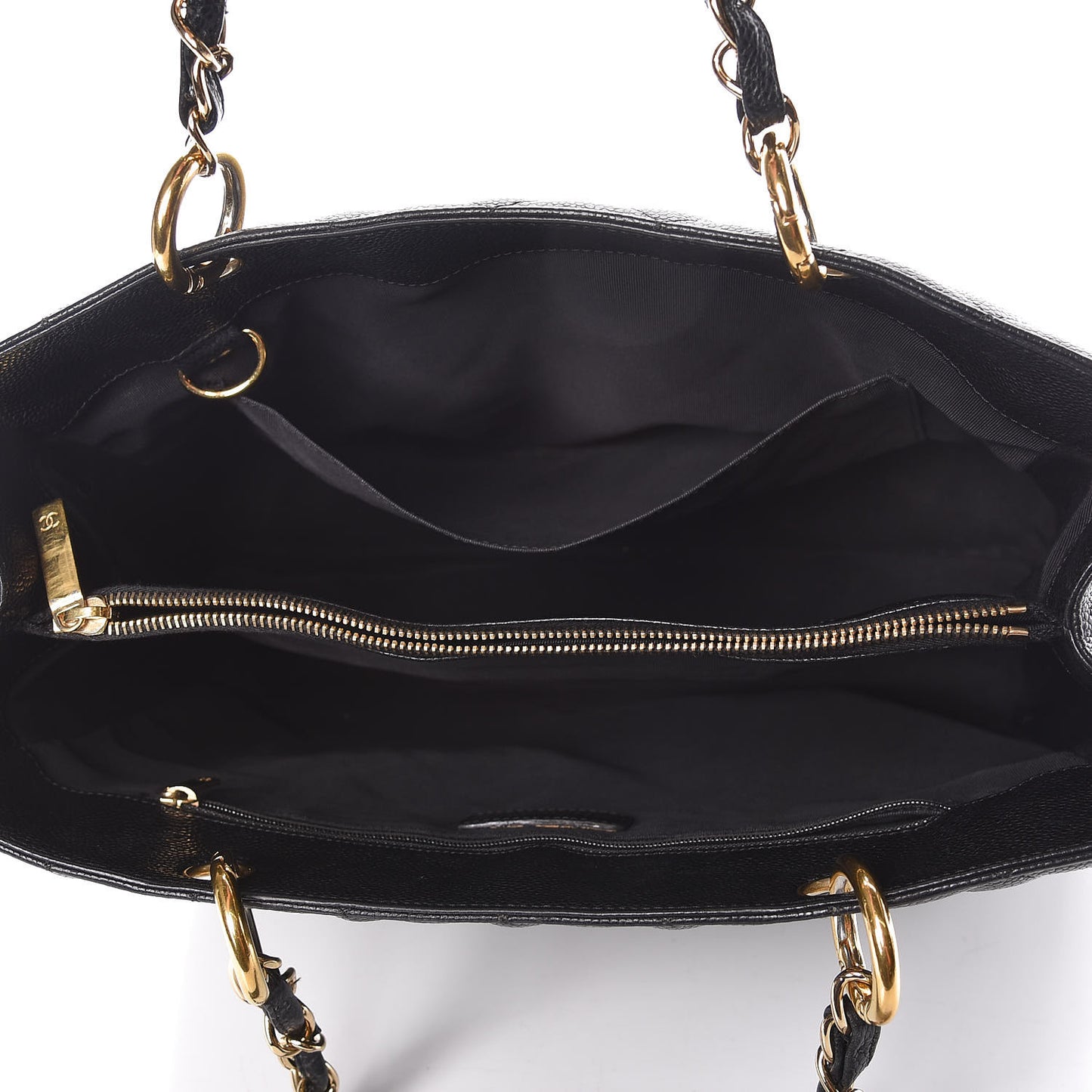 Caviar Quilted Grand Shopping Tote GST Black