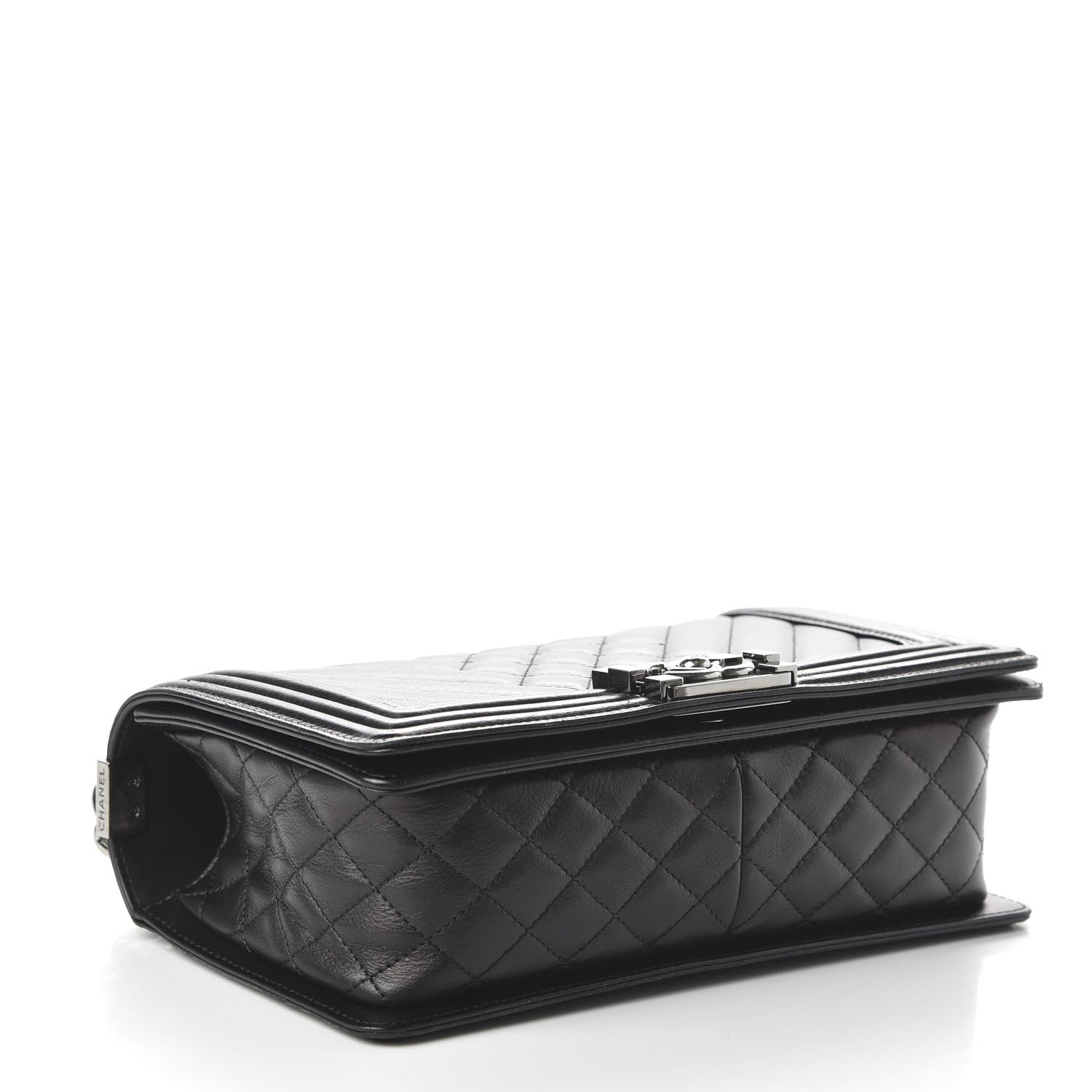 Chanel Lambskin Chevron Quilted Medium Boy Flap Black 4 of 10