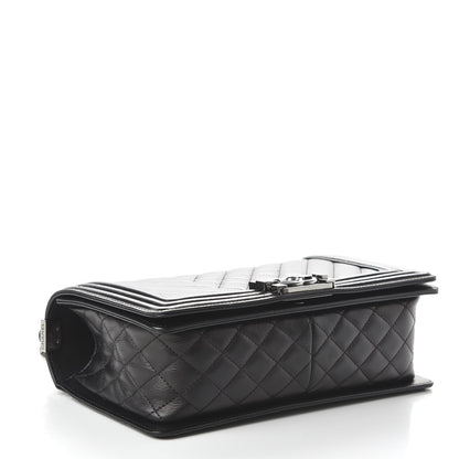 Chanel Lambskin Chevron Quilted Medium Boy Flap Black 4 of 10