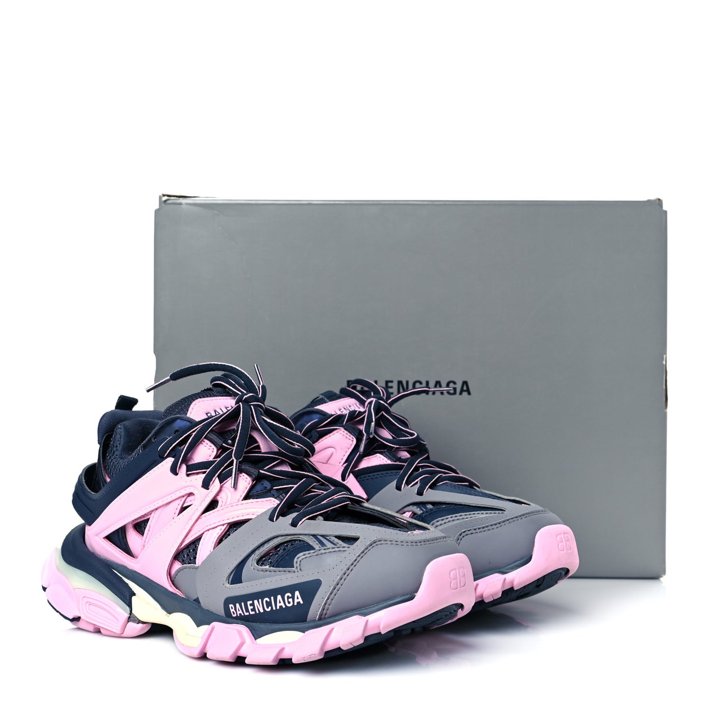 Mesh Nylon Womens Track Sneakers 38 Grey Pink