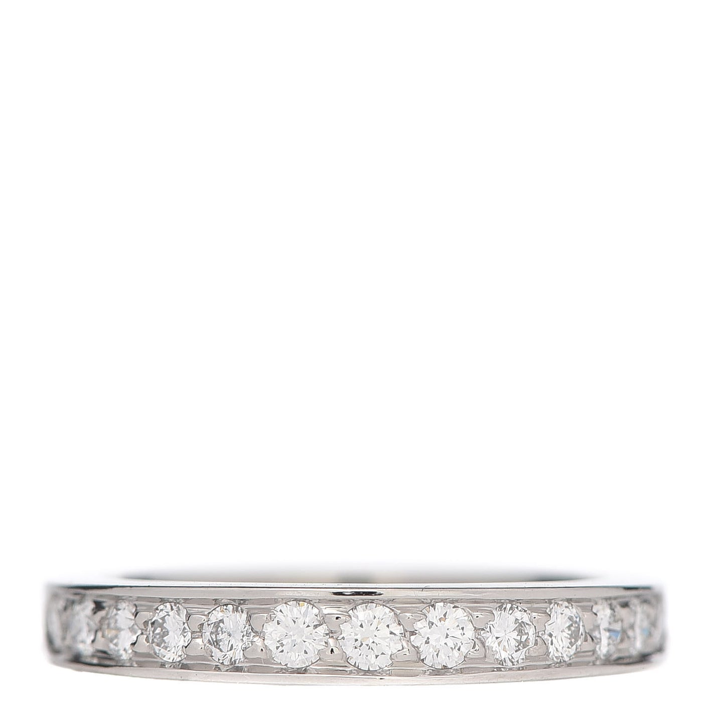Platinum Diamond .26ct 3mm Half Circle Wedding Band Ring 46 3.75