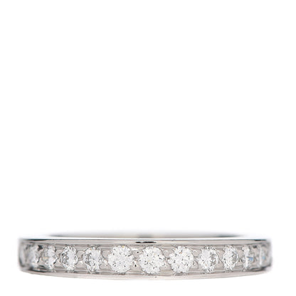 Tiffany Platinum Diamond .26ct 3mm Half Circle Wedding Band Ring 46 3.75 1 of 5