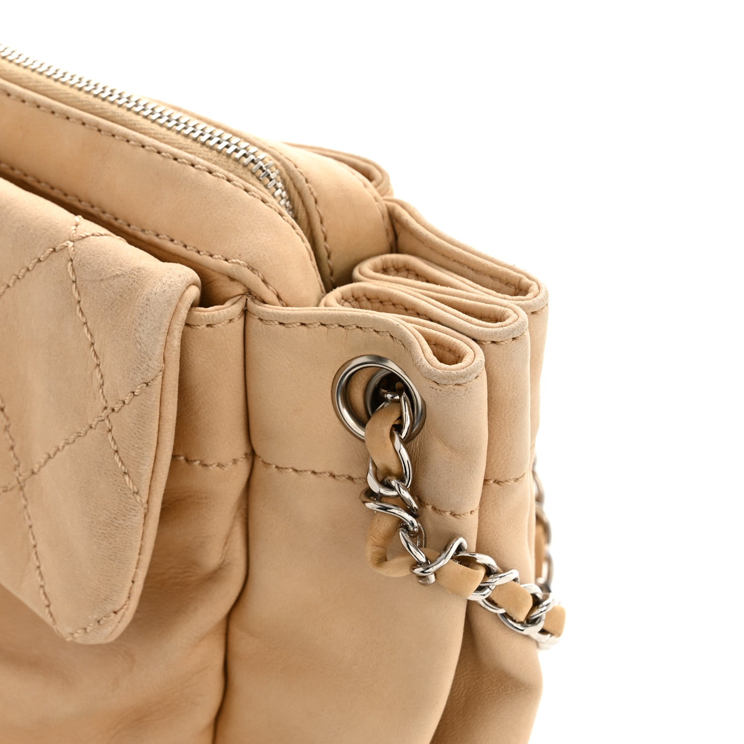 廃盤Amarige 廃盤ティファニー シャネル Chanel Lambskin Stitched Accordion Flap Tote Beige 1870865