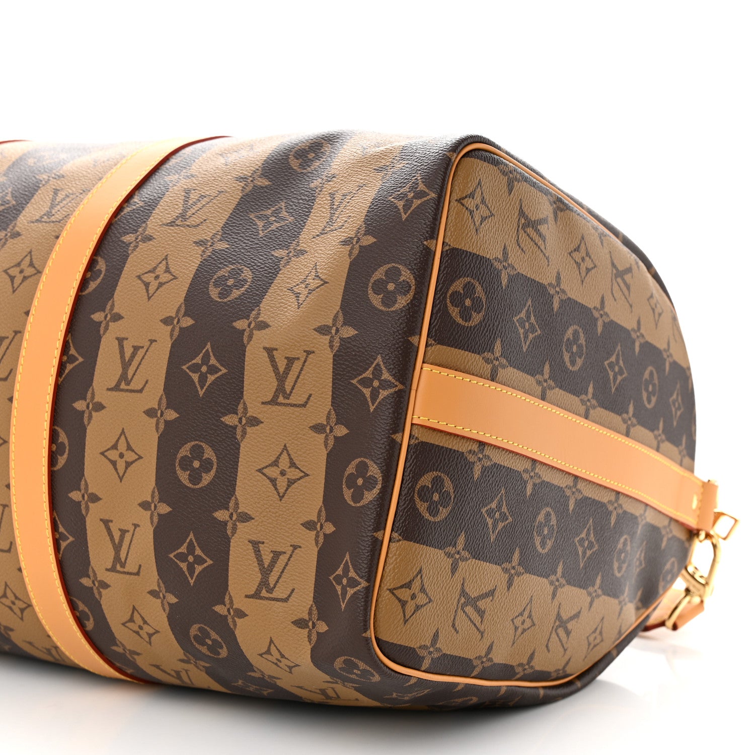 Louis Vuitton X NIGO Reverse Monogram Stripe Keepall Bandouliere 50 Brown 9 of 9