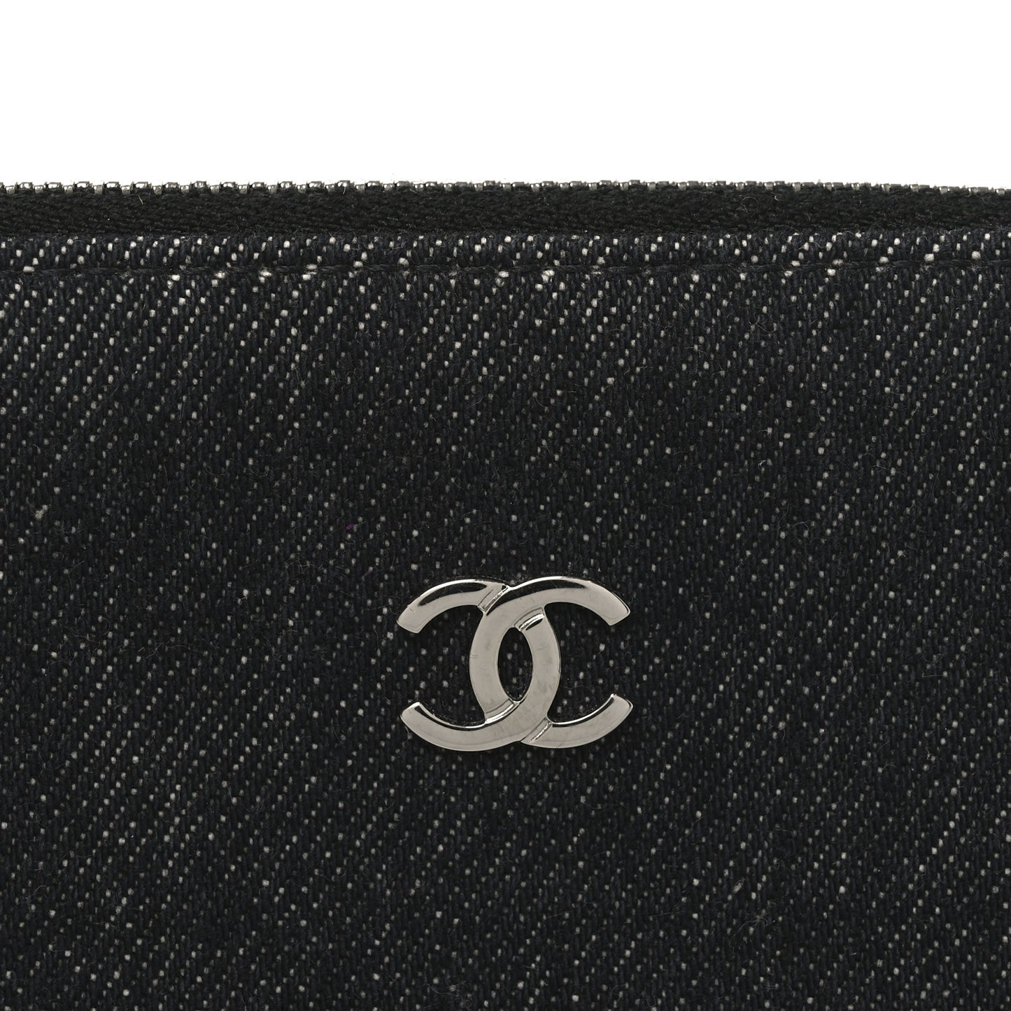 Denim Chanel 22 Removable Pouch Black