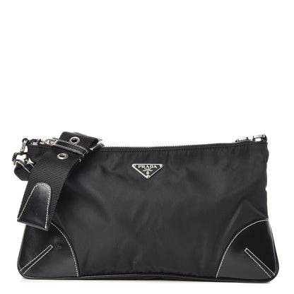 Prada Tessuto Nylon Shoulder Bag Black 1 of 10