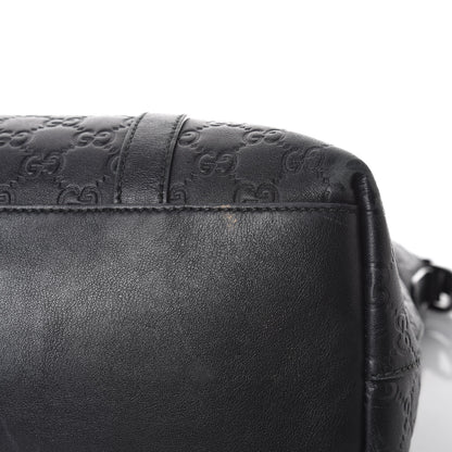Gucci Guccissima Large GG Charm Convertible Dome Satchel Black 10 of 12