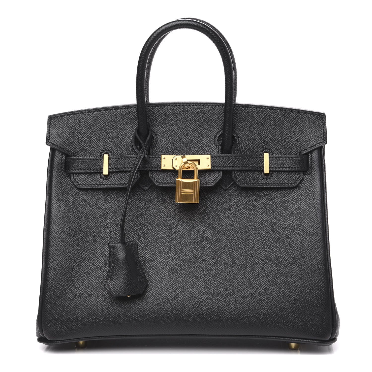 Hermes Epsom Horseshoe Birkin 25 Black Raisin 1 of 9