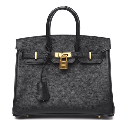 Hermes Epsom Horseshoe Birkin 25 Black Raisin 1 of 9