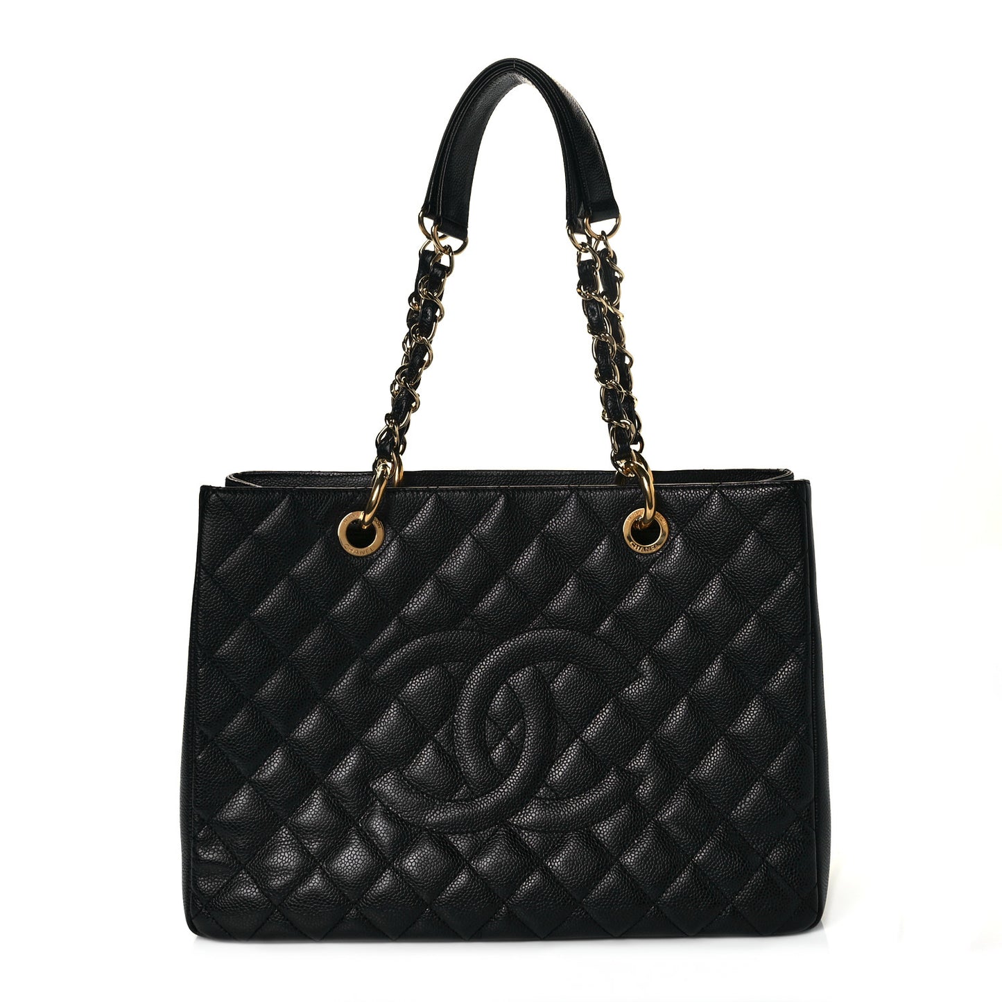 Caviar Quilted Grand Shopping Tote GST Black