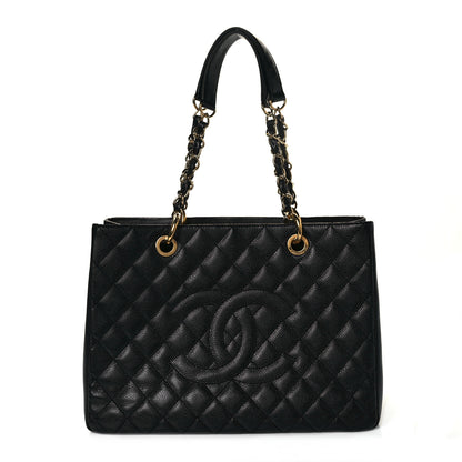 Chanel Caviar Quilted Grand Shopping Tote GST Black 1 of 9