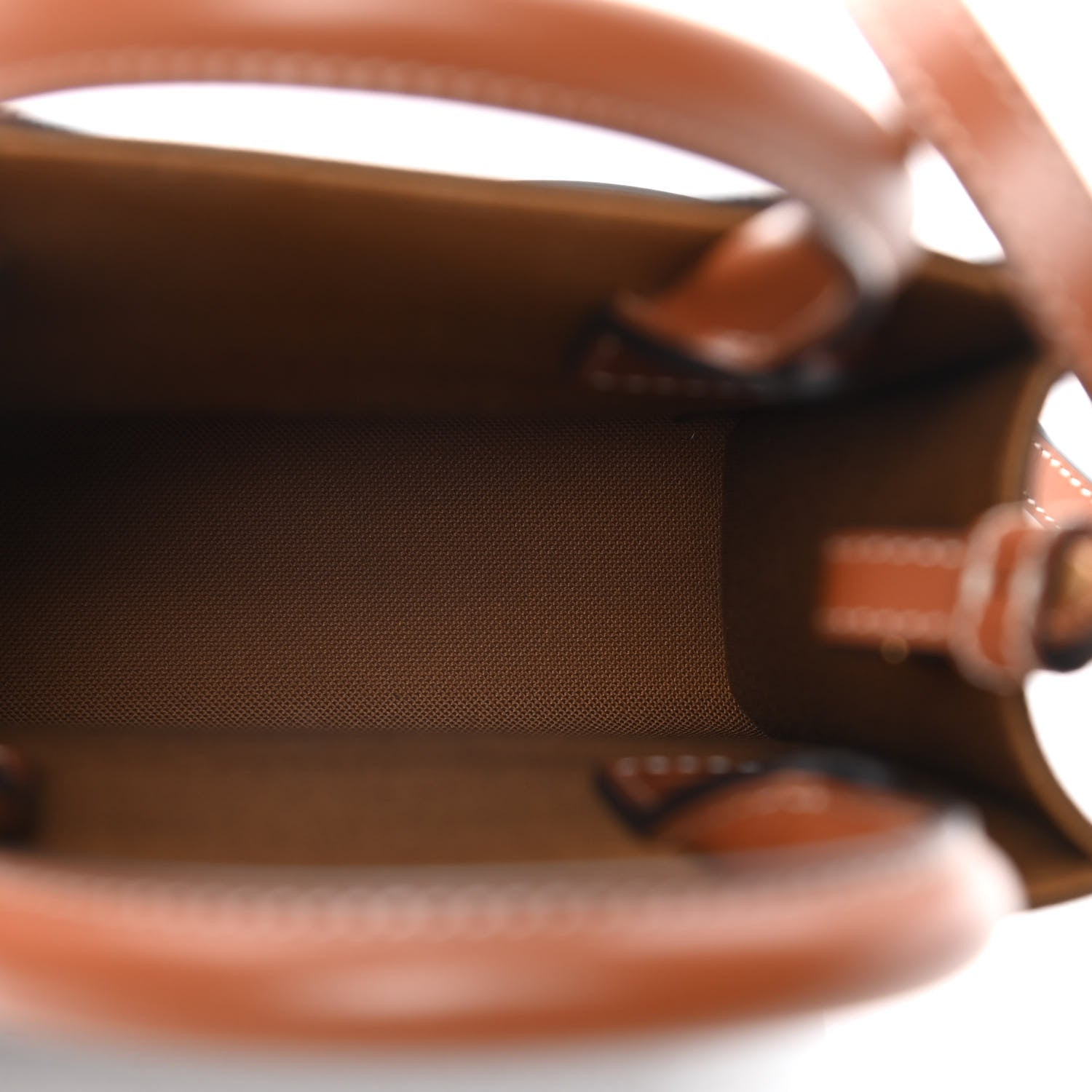 Celine Triomphe Canvas Calfskin Mini Vertical Cabas Tan 5 of 11