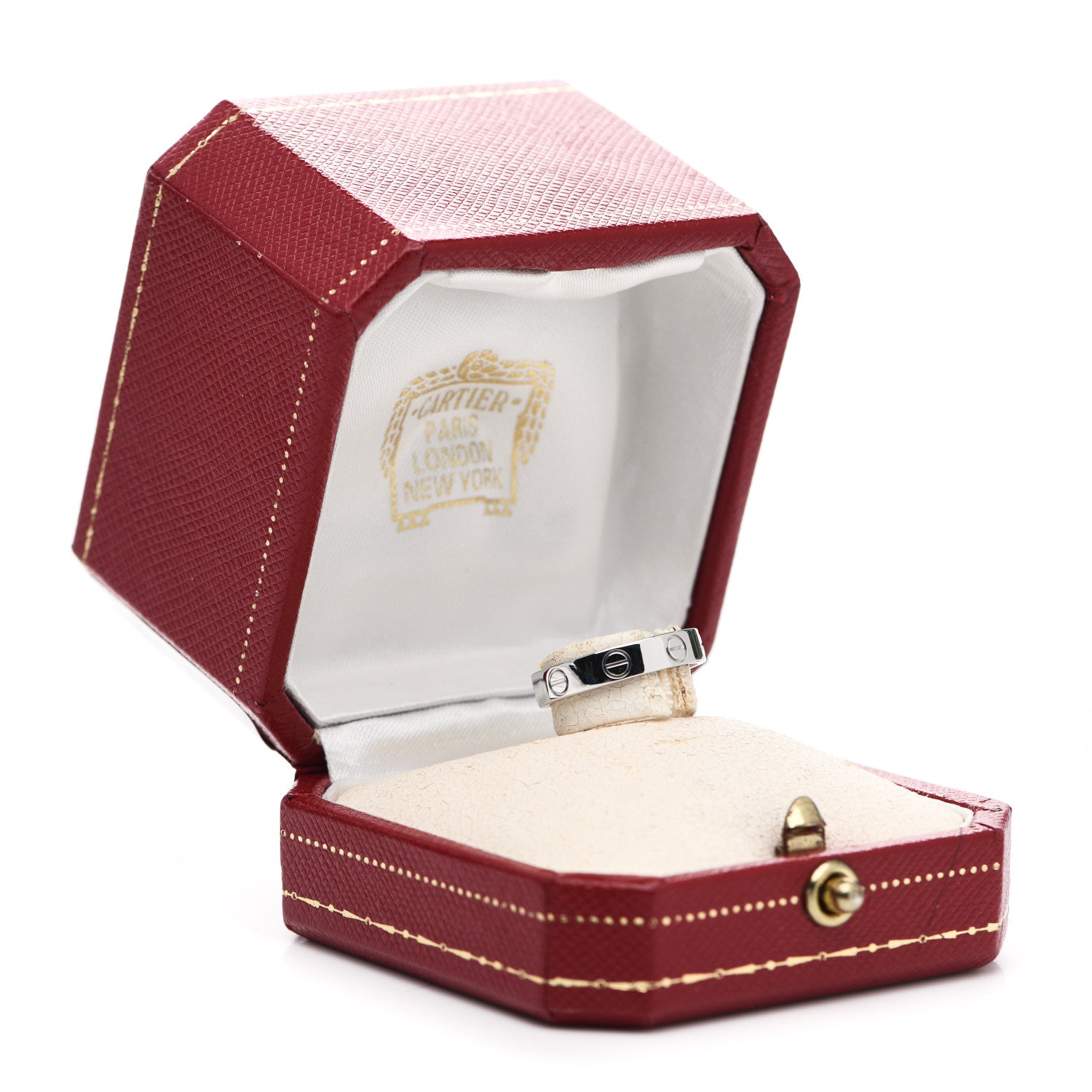 Cartier Platinum 3.5mm LOVE Wedding Band Ring 49 4.75 6 of 6