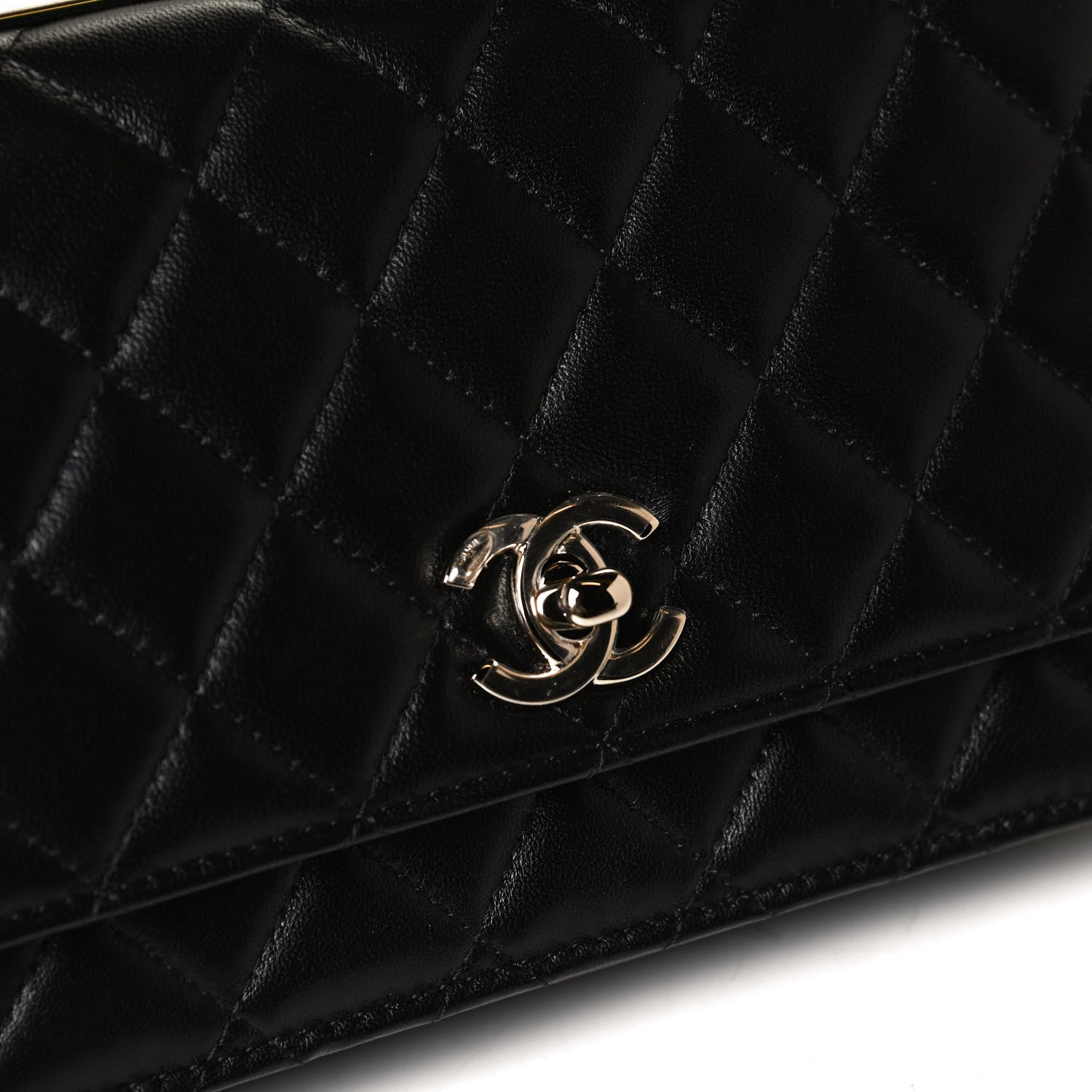 Chanel Lambskin Quilted Trendy CC Wallet On Chain WOC Black 11 of 14